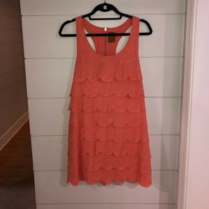 Coral cocktail dress size 6